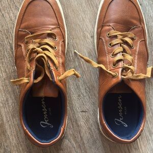 Brown Leather Sneakers for Men